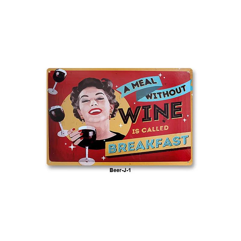 European and American Retro Style Iron Poster Painting Tin Sign Vintage Wall Decor for Cafe Bar Pub Home Beer Decoration Crafts