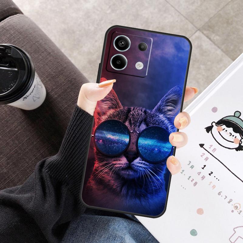 Cute Cat Animal Cover For Xiaomi Redmi Note 14 13 10 11 12 15 Pro Plus Case For Redmi 15 15C 14C 10C 12C 13C