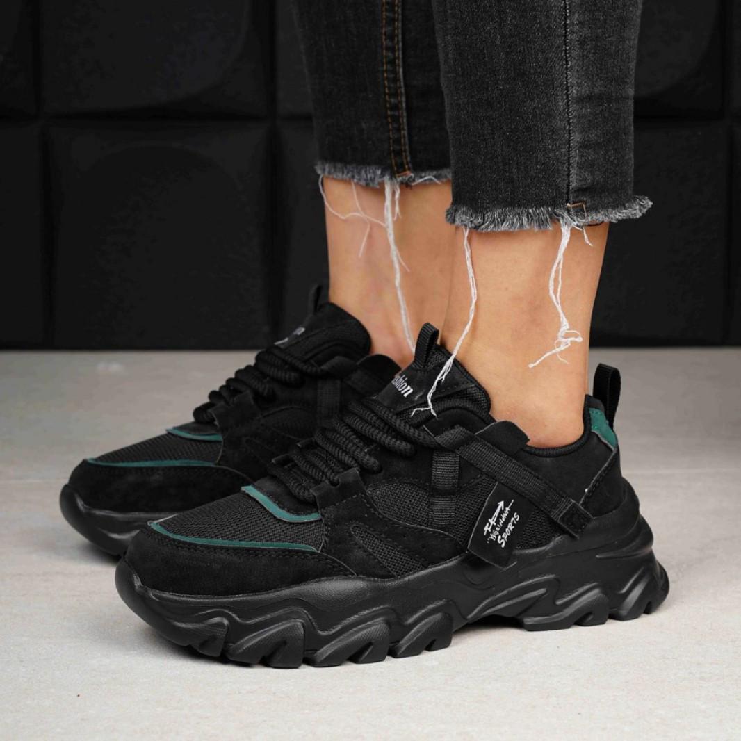 

Unisex Casual Leather Platform Sneakers - 2025 Autumn Thick Sole 45 чорний