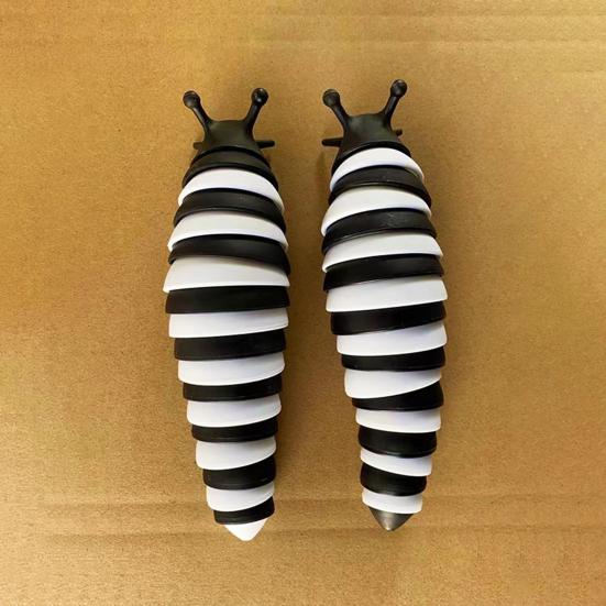 Colorful Caterpillar Fidget Toy Funny Bendable Cute Portable Stress Relief Decompression Kids Adults Slug Sensory Toy Birthday Gift