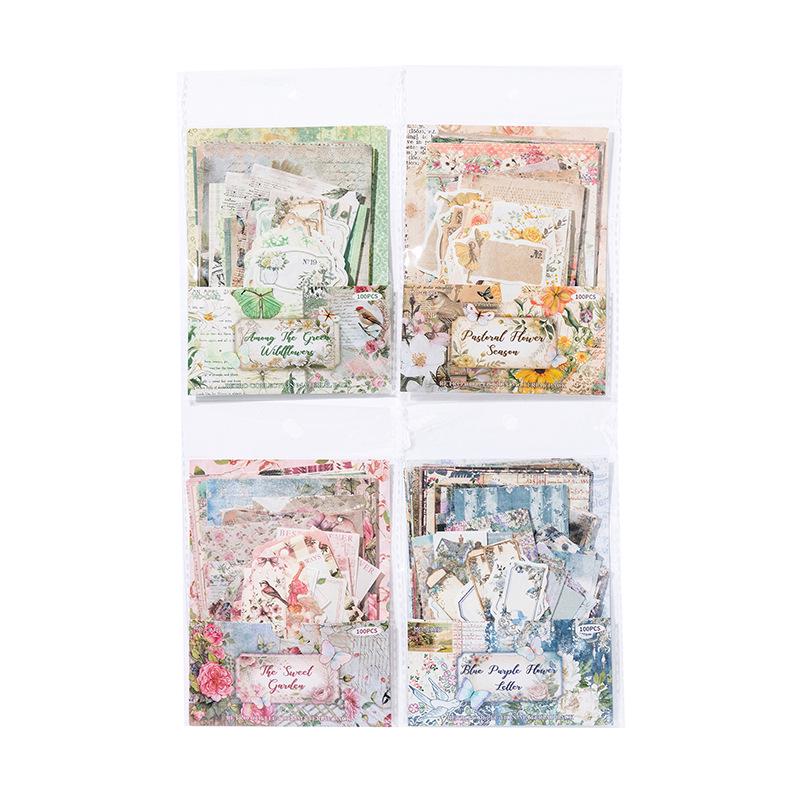 Pastoral Post Office Vintage Non-Adhesive Sticky Notes DIY Bullet Journal Decoration Pack