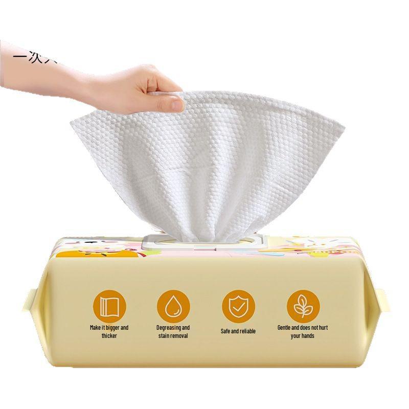 Large Disposable Kitchen Cleaning Wipes - 80 Thickened Sheets, Degreasing