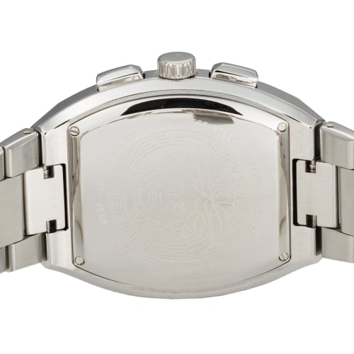 Versace Men's Silver Tonneau Greca Casual Watch VESP00424