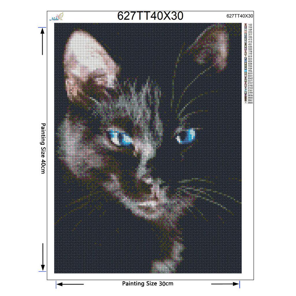 Diy Diamond Embroidery Christmas Mysterious Black Cat Full Diamond Painting Cross Stitch Decor