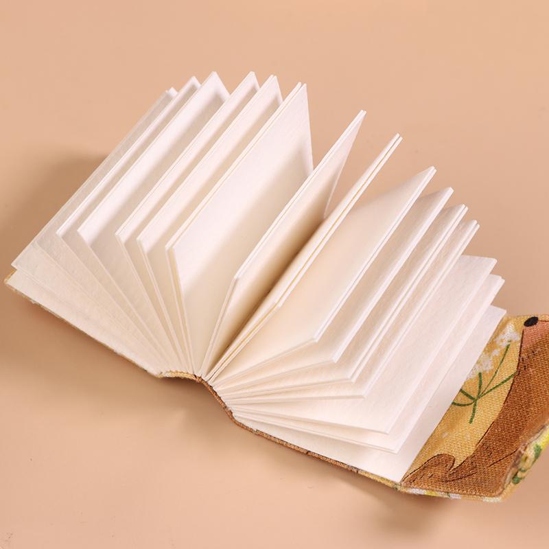 Mini Tragbares Handgemachtes Stoff Mittelgrob Aquarellbuch Handbuch Notizblock Skizzenbücher Studenten Kunstbedarf