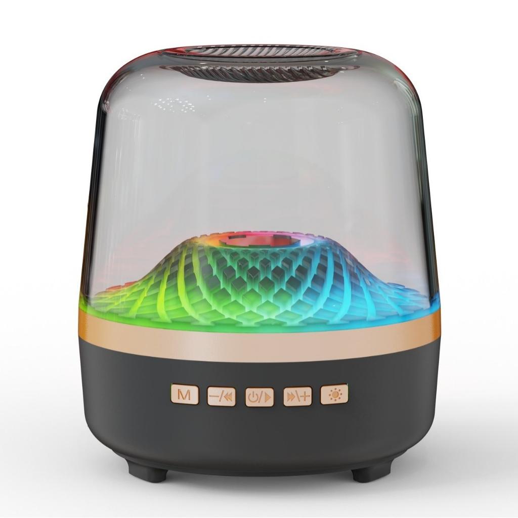 Huaqiangbei 2025 new HARMAN desktop subwoofer glazed 5th generation Bluetooth speaker GLASS black gold collection speaker
