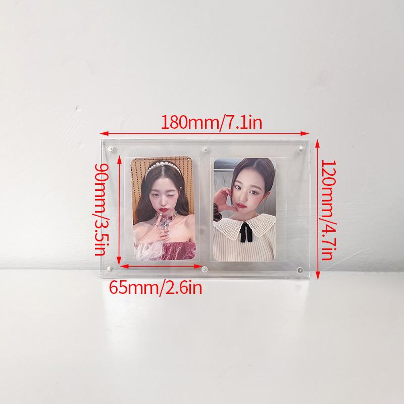 Acrylic Photo Frame Kpop Photocard Stand Idol Photocard Display Picture Frames Photo Card Protector Frame Room Desktop Decor