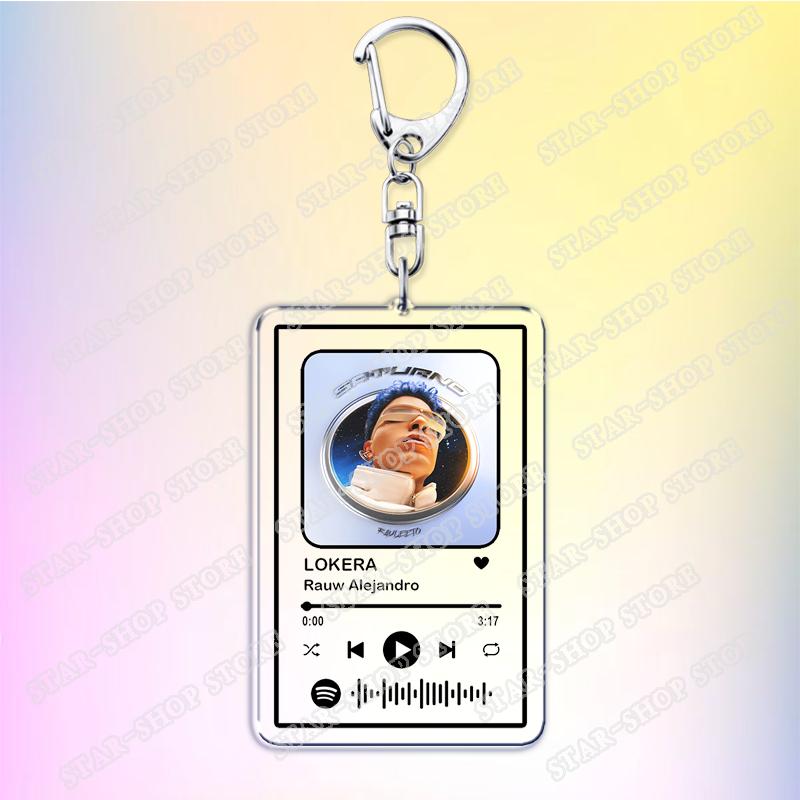 

Popular Singer Reggaeton Music Keychains for Women Accessories Bag Latino Rap Keying Jewelry Fans Gifts