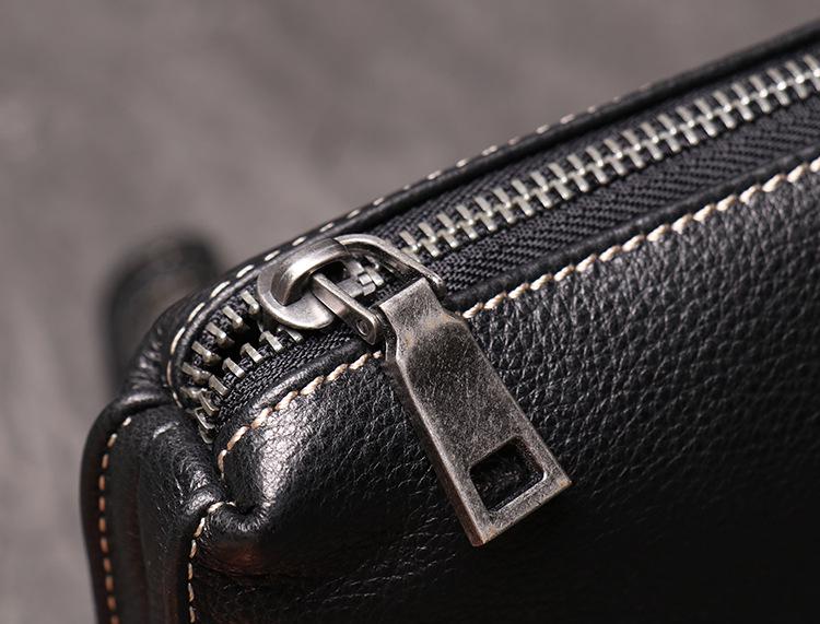 Pochette e Portafoglio Lungo Unisex in Vera Pelle - Porta Telefono in Morbida Pelle di Mucca