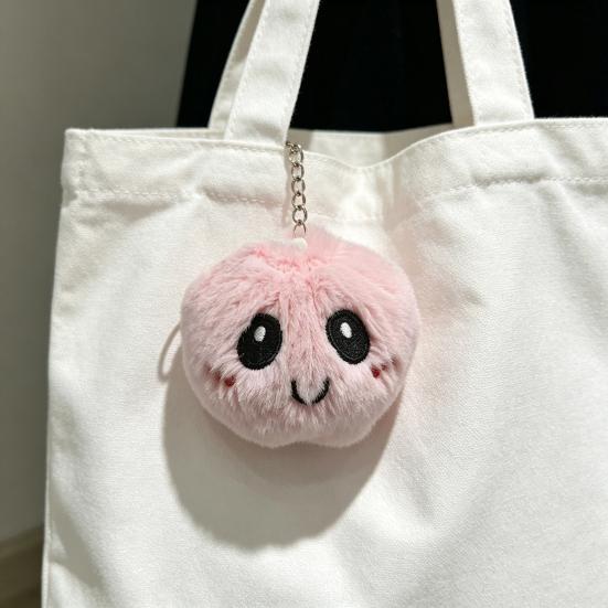 Cartoon gedämpftes Brötchen Plüschtier gefüllte lächelnde Dumpling Puppe Tasche Rucksack Geldbörse Anhänger Schlüsselanhänger Hängende Dekoration