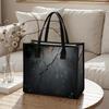 Vintage Cracked Print Large Capacity Tote Bag Fashion Daily Shoulder Bag