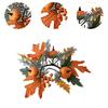 Thanksgiving Candle Ring Garland Rustic Pillar Candle Ring Ornament for Fall Harvest Room Decoration