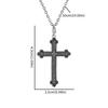 Geometric Retro Cross Necklace Electroplated Finish Unisex Accessory Fashion