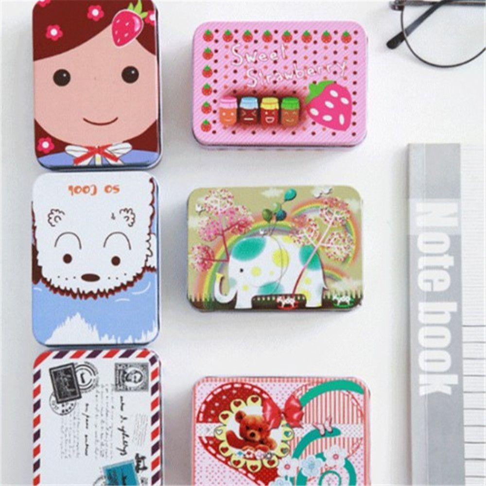 Organizer Box Iron Hairpin Jewelry Box Mini Cartoon Storage Boxes Dustproof
