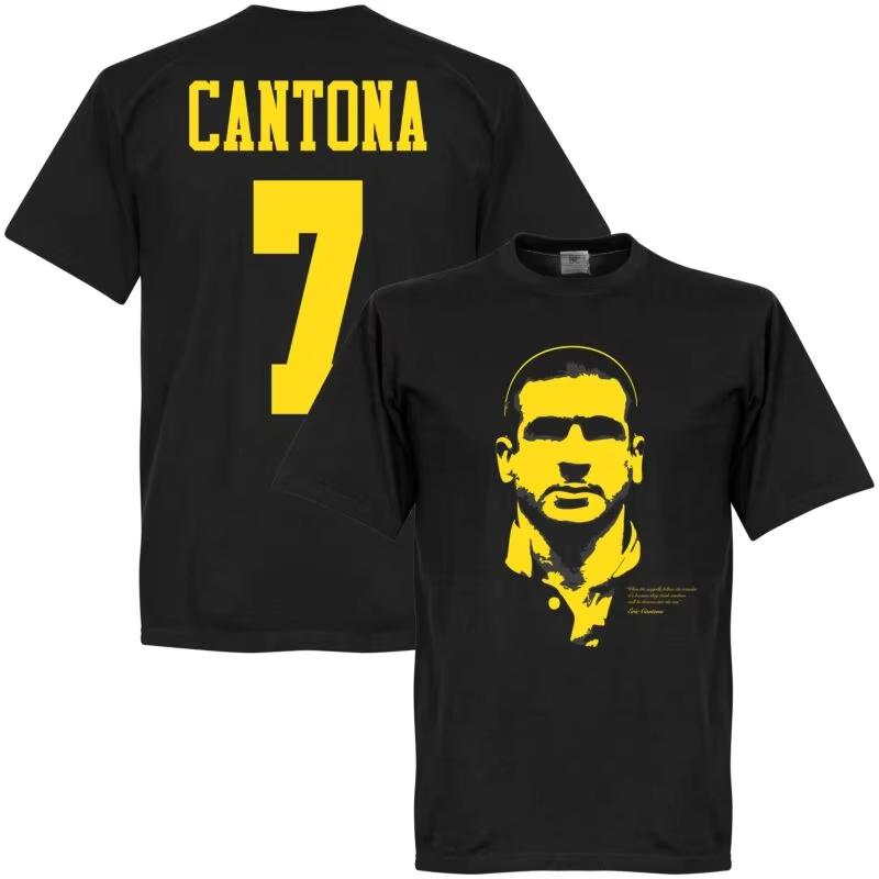Summer Men's Manchester United Cantona 7 Commemorative Edition Printed Cotton Sports Football T-shirt FanRound Neck Short Sleeve