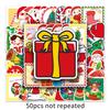 50 Waterproof Christmas Festival Sticker Sheets for Suitcase, Trolley Case, Car - Removable Graffiti Stickers