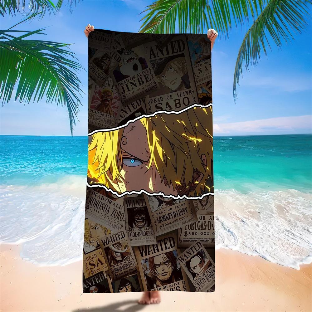 New Anime Character Printed Microfiber Beach Towel Quick Dry Water Absorbent Bath Towel