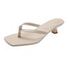 2024 Women's Summer European & American Style Stiletto Heel Flip-Flops with Square Toe