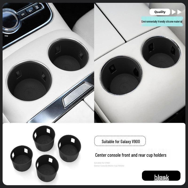 Silicone Cup Holder Mats for Geely Galaxy V900 - Front & Rear Console Accessories