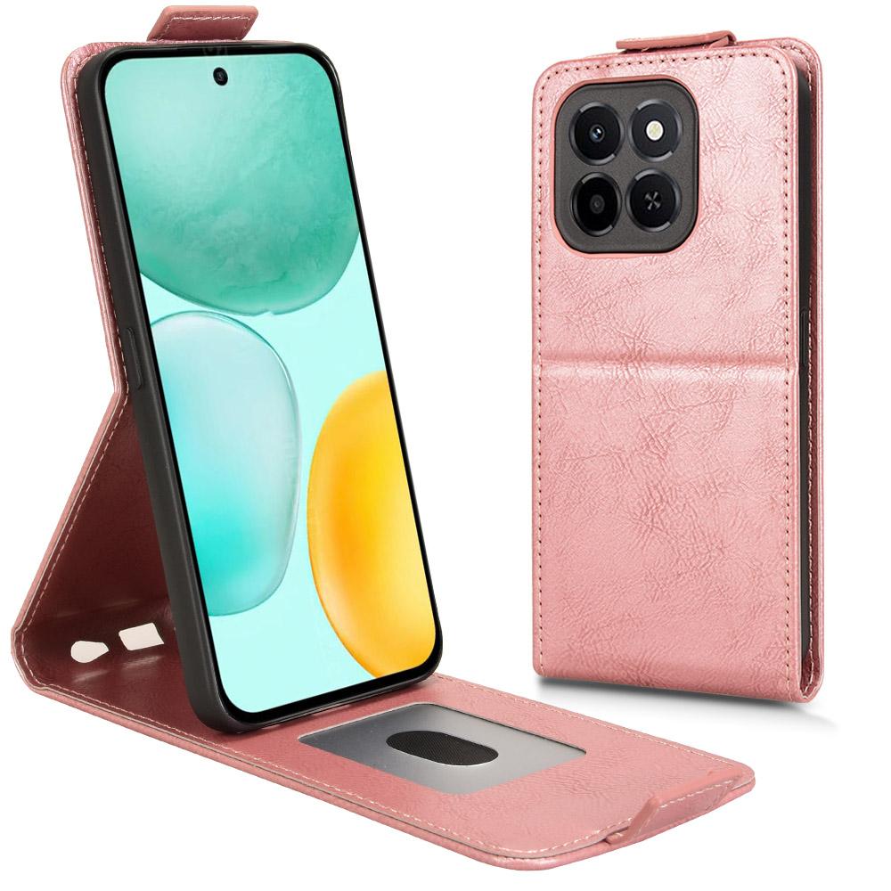 For Honor X6c 4G Stand Case Magnetic Clasp Vertical Flip Leather Phone Cover with Card Holder