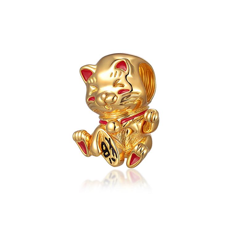 New Diy Lucky Bag Lucky Cat Multiple Series Charm Bead Pendant Applicable To Original European Plating Copper Jewelry Fine Gift
