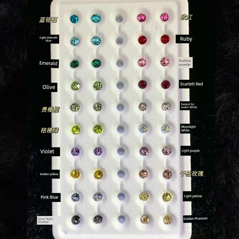 

Huazi Horseshoe Ring Ear Studs Replacement Single 34568mm Titanium Alloy Pin Internal Spiral 0.8/0.9/1.0 Tooth Mouth Screw 4mm drill 0.9mm mouth