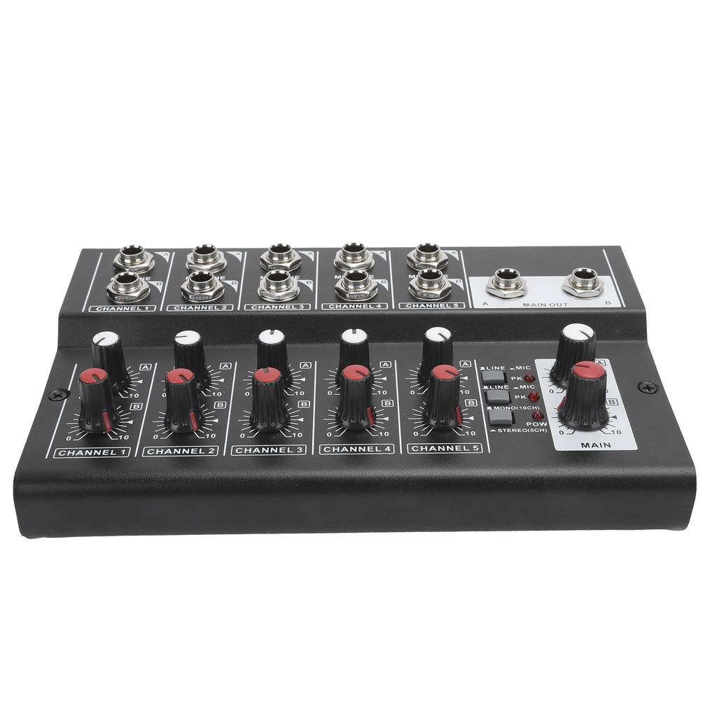 100‑240V Portable 10‑Channel Stereo O Sound Mixer Karaoke Microphone Amplifier ConsoleEU Plug