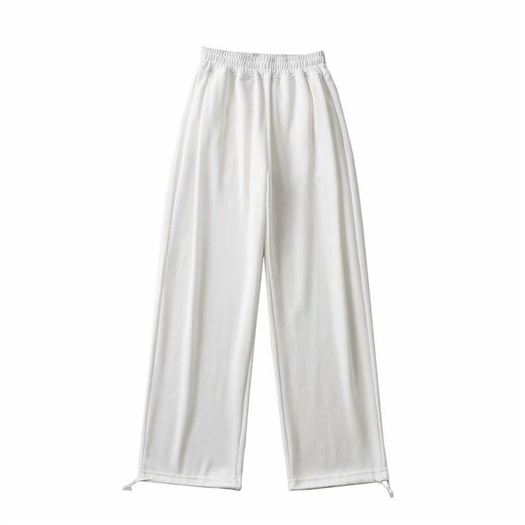 

Новые женские летние брюки гаремы с высокой талией: Легкий, однотонный, свободного кроя со шнурком и манжетами на щиколотках. M