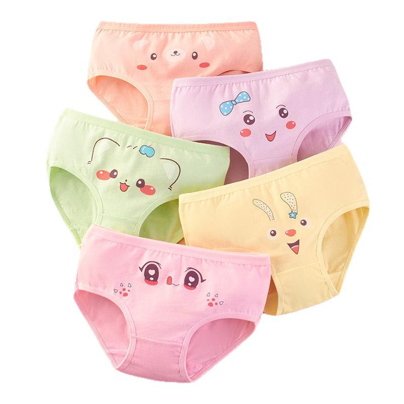 Girls' Pure Cotton Triangle Underwear for Elementary Students