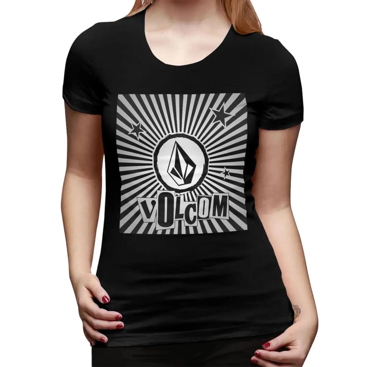 

VVolcom Logo TShirt for Women ONeck Streetwear T Shirts Womens Tees Short Summer Clothes Tops 4XL