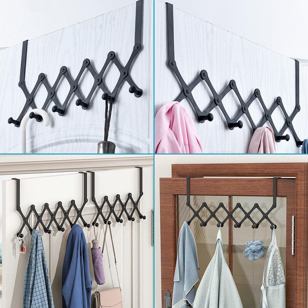 1 buc cârlig ușă reglabil negru pentru agățat prosoape