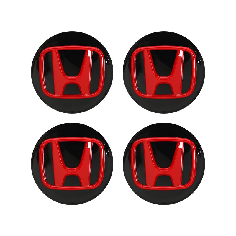 4pcs Car Wheel Center Cap Hub Cover Badge Emblem Sticker Car Accessorie For Honda Civci FIT CRV Accord Jazz HRV Stepwgn CRZ 5th