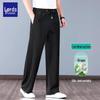 Luotz Men's Summer Ice Silk Relaxed Fit Casual Pants