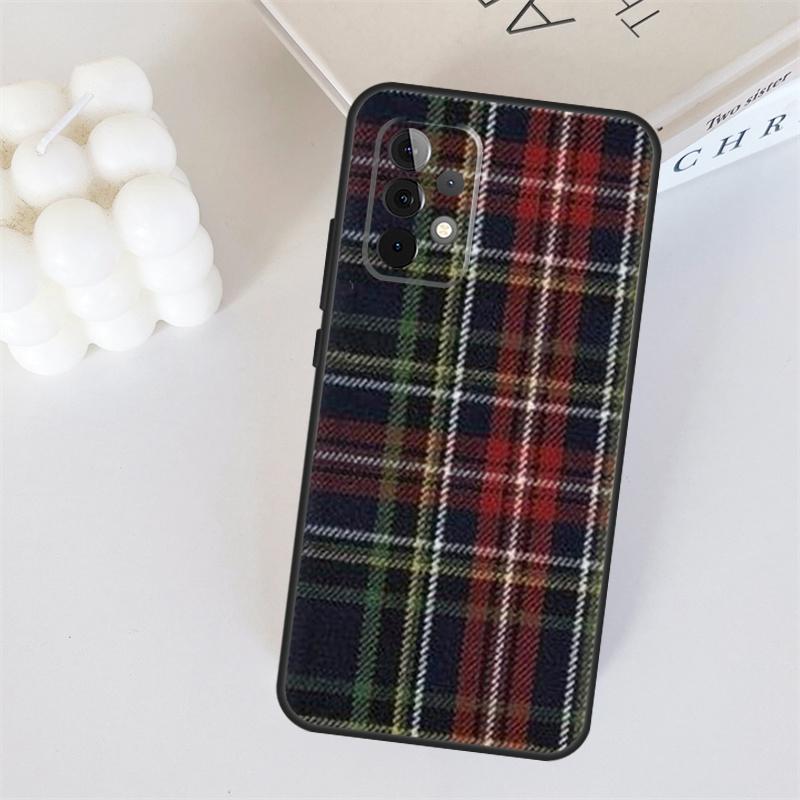 Schottisches Karo Warme Karo Hülle für Samsung Galaxy A55 A35 A15 A36 A56 A26 A16 A22 A32 A52 A54 A34 A53 A33 A13 A06 A05