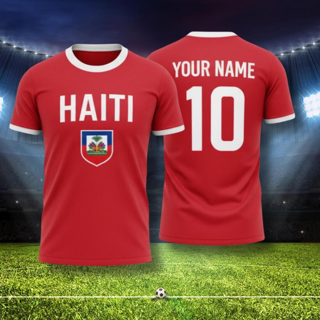 2026 New Haiti Football T-shirts Sports Casual Haitian Soccer Jersey Free Custom Diy Name Tees Gifts Wholesale Sports T Shirts