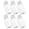 Operitacx 6-Pack 100ml Clear Juice Bottles with Lids, Plastic Juice Containers with Caps, Reusable Empty Bottles for Milk, Drinks, Liquids, Water, and