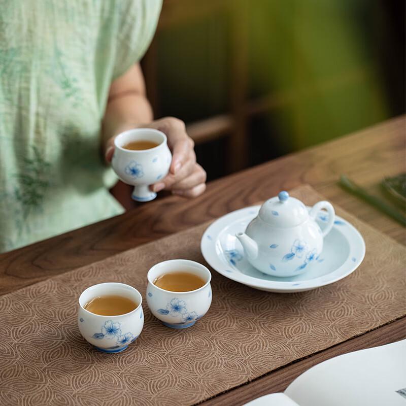Jia Lang Hand-painted Underglaze Blue & White Tea Set