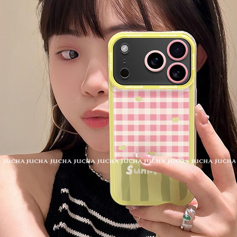 Applicable To Apple 17promax Mobile Phone Case, All-inclusive Iphone17 All-inclusive Mobile Phone Case, Watermelon Grid.