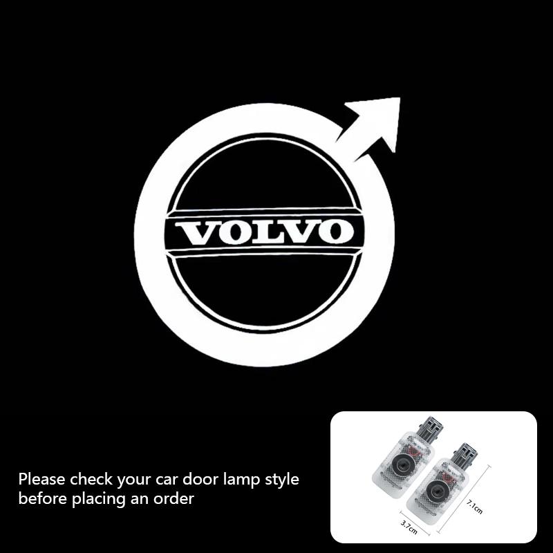 2Pcs Suitable for Volvo V40 V60 V90 XC40 XC60 XC90 S60 S90 car LED welcome lamp projector logo ghost lamp auto parts decoration.