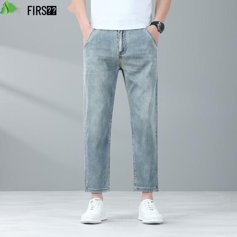 FIRS Men s Straight Fit Lightweight Tencel Jeans 31