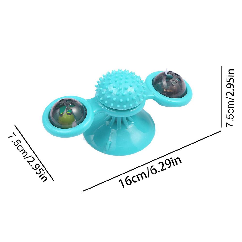 

Игрушки для котят для домашних кошек Вращающиеся массажные игрушки для котят Настенный кошачий спиннер Игрушка для упражнений для маленьких, средних и больших кошек синий