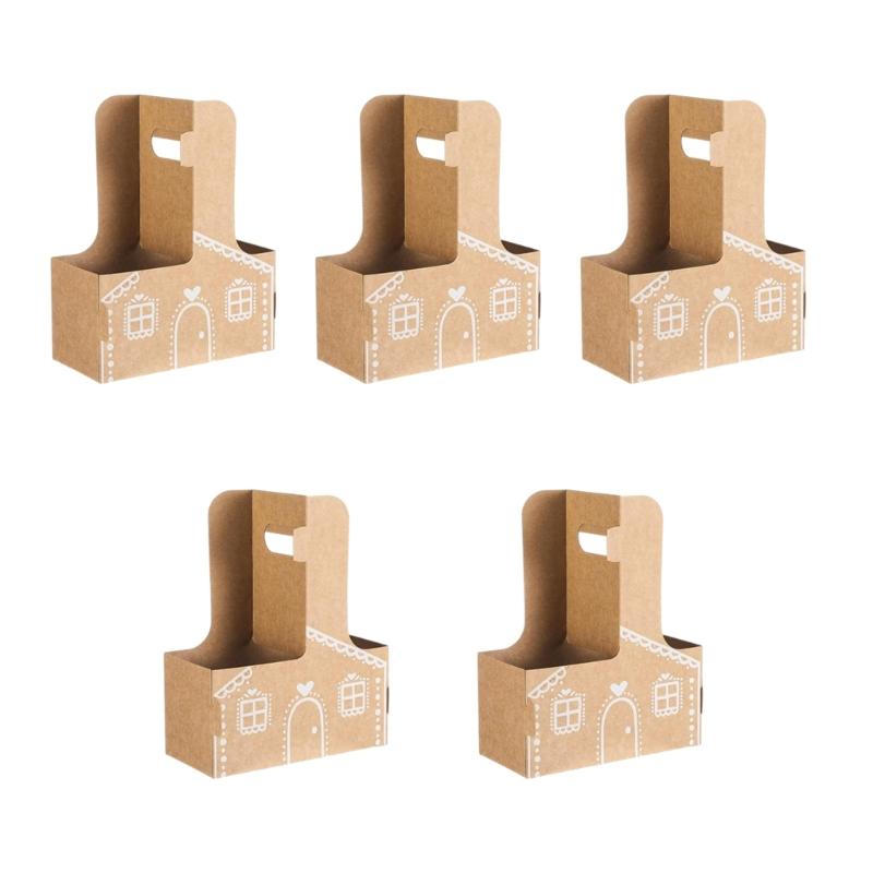 

Set of 5 Recyclable Foldable Beverage Stands Cardboard For Hot Drinks Paper Takeaway 1