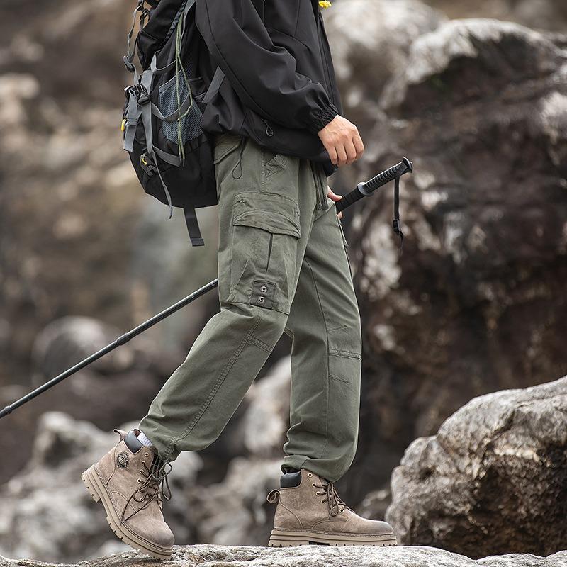 Men's Overalls Casual Pants Multi-Pocket Loose Bundle Mountaineering Versatile Sports Outdoor Comfort Pants