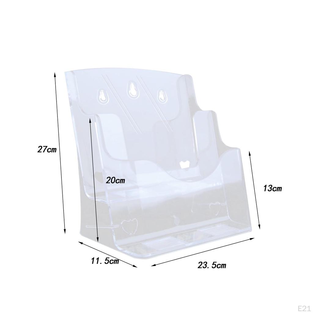 Acrylic Brochure Holder Display Stand Gifts Document Paper Literature Magazine