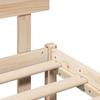Brown Bed Frame with Headboard 120 X 200 Cm Solid Pine Wood