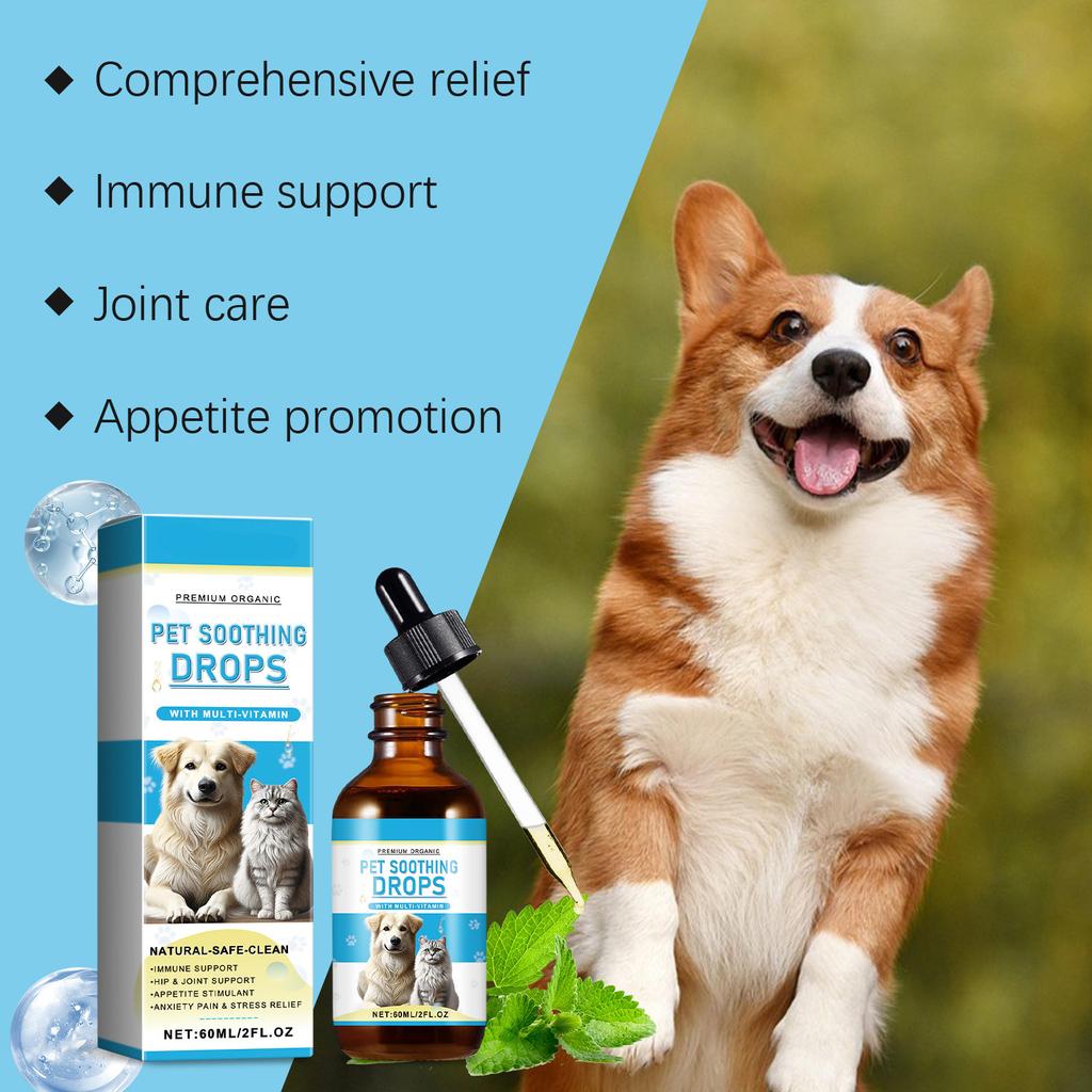 Pet Care Drops 60ml Pet Enhancement Immune System For Dogs And Cats Pet Care Nutritional Supplement