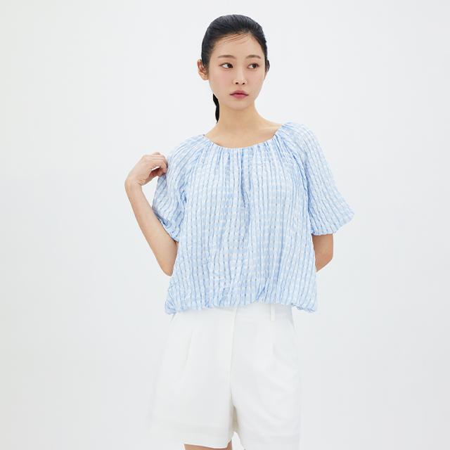 Rap Puff Short Sleeve Volume Blouse Ar2Wb461 White/Ff