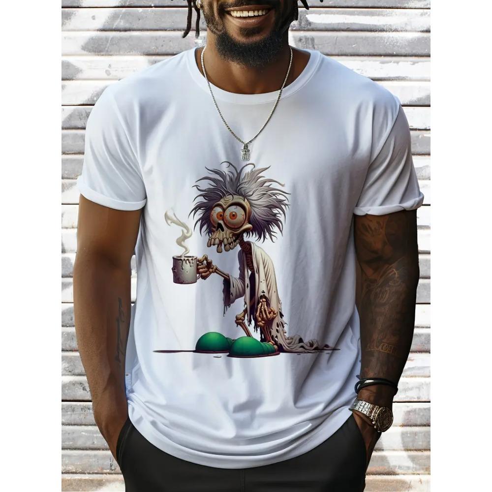 Sommer Herren Outdoor Freizeit Atmungsaktives T-Shirt Kurzarm Cartoon Tier 3D Gedrucktes Muster Groß Übergröße Locker Herren Kinder T-Shirt