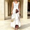 Women's Sleeveless Long Vest Dress,Beach Vacation Loose Fit Dress,Comfortable Fabric,Stylish & Versatile for Outdoor Casual Daily Wear