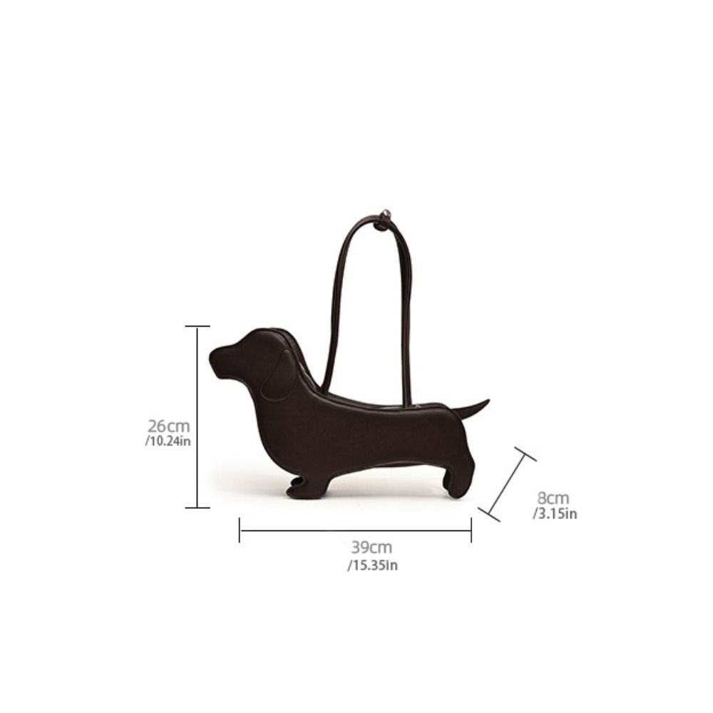 Three-dimensional Animals Shoulder Bag Sausage Dog Cartoon Handbag Fashion Dachshund Dog Bag  Girls